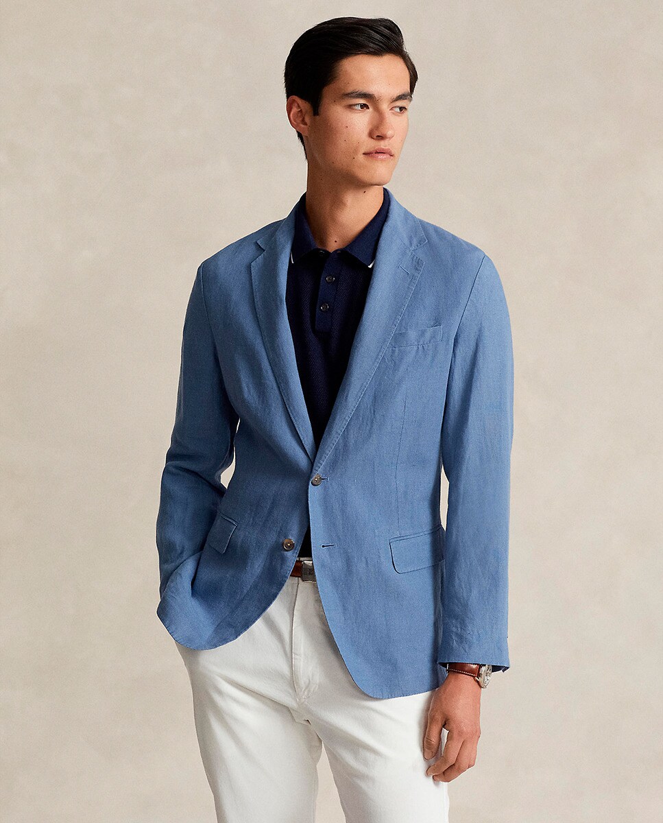 Blazer regular fit en lin