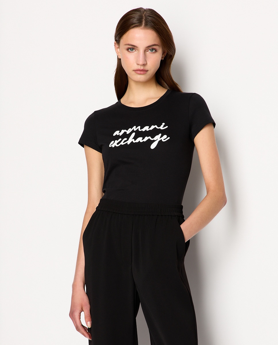 Tshirt slim fit avec logo en italique