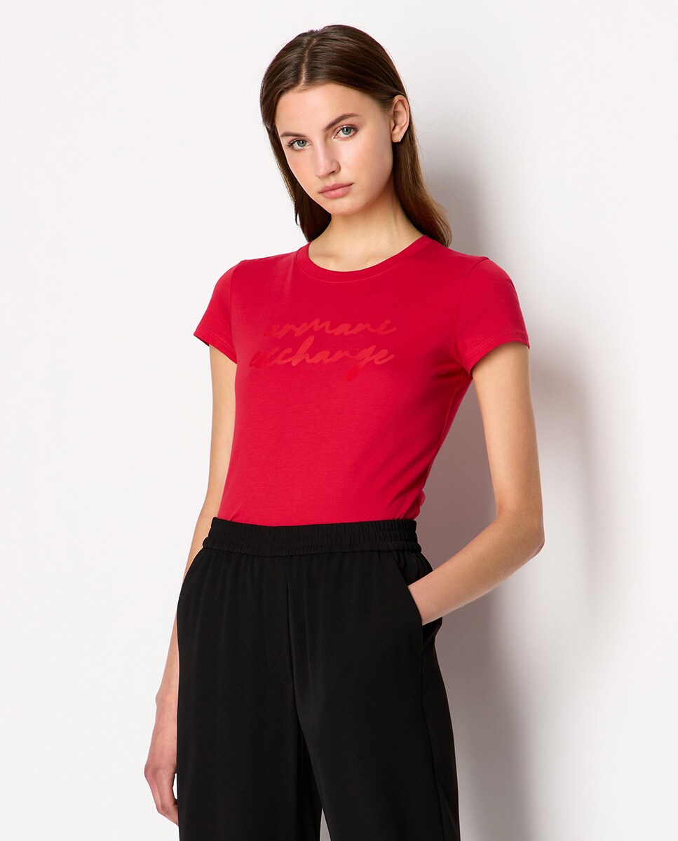 Tshirt slim fit avec logo en italique