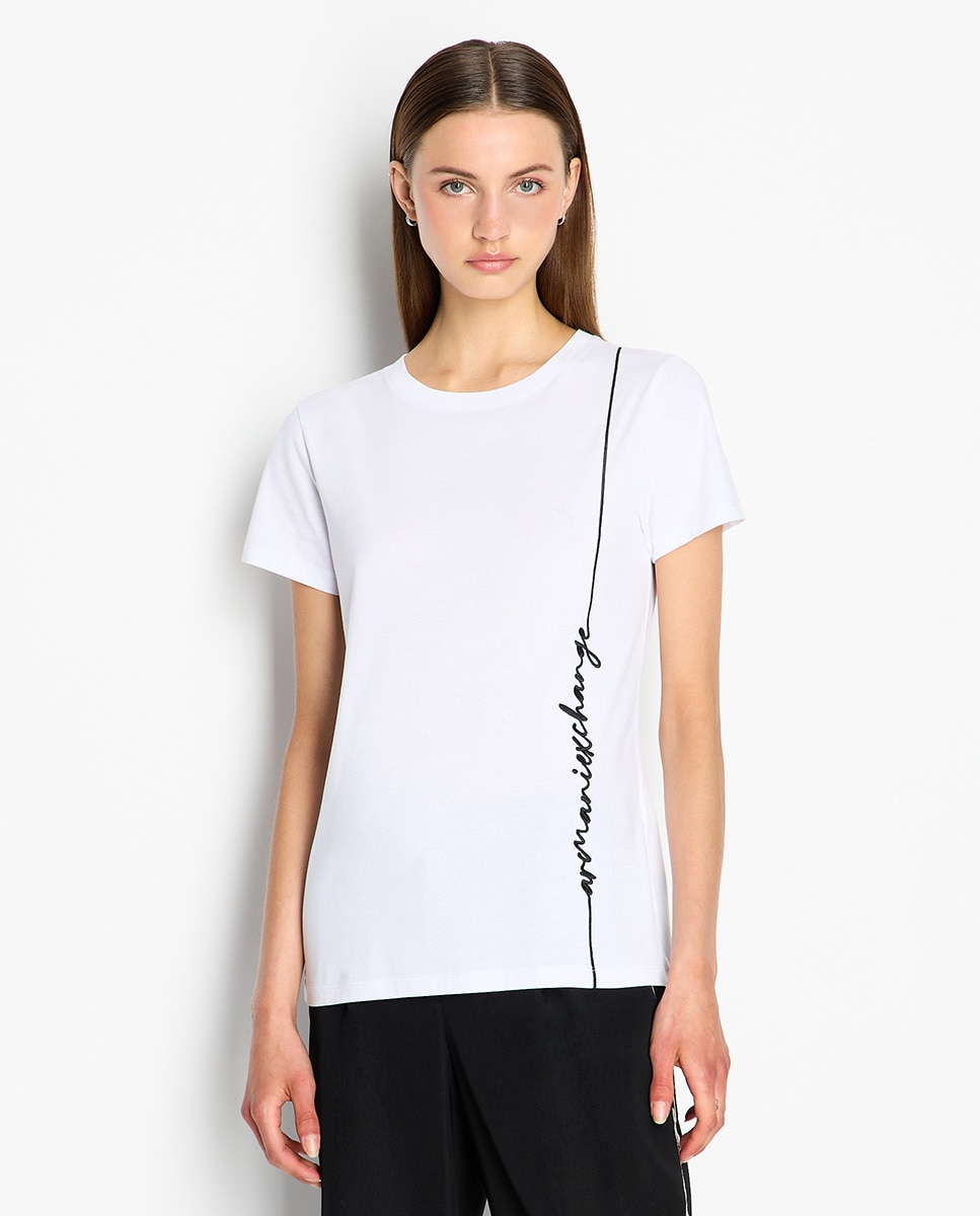 Tshirt regular fit avec logo en italique