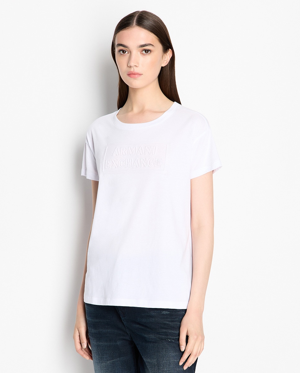 Tshirt boyfriend fit avec logo en relief