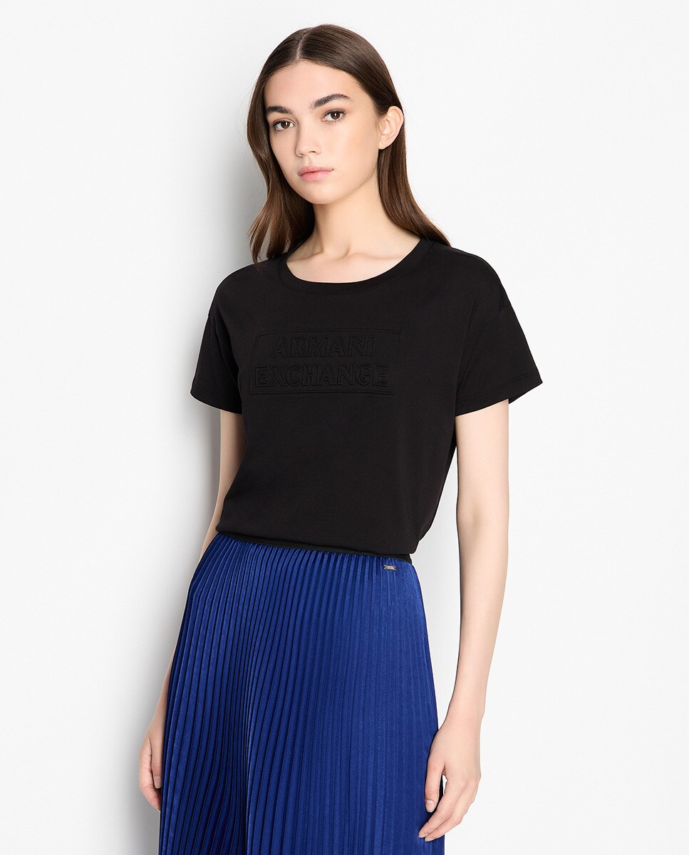 Tshirt boyfriend fit avec logo en relief