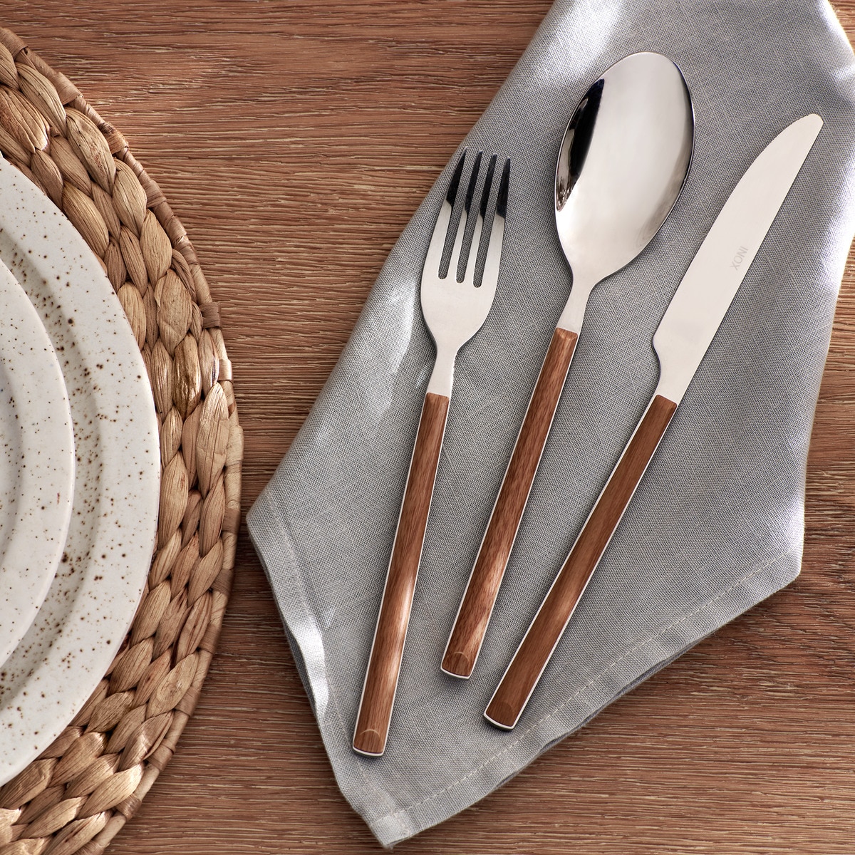 Garfo de mesa Native El Corte Inglés Bege-7