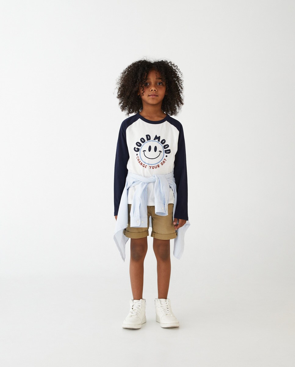 Bermuda plat avec ceinture