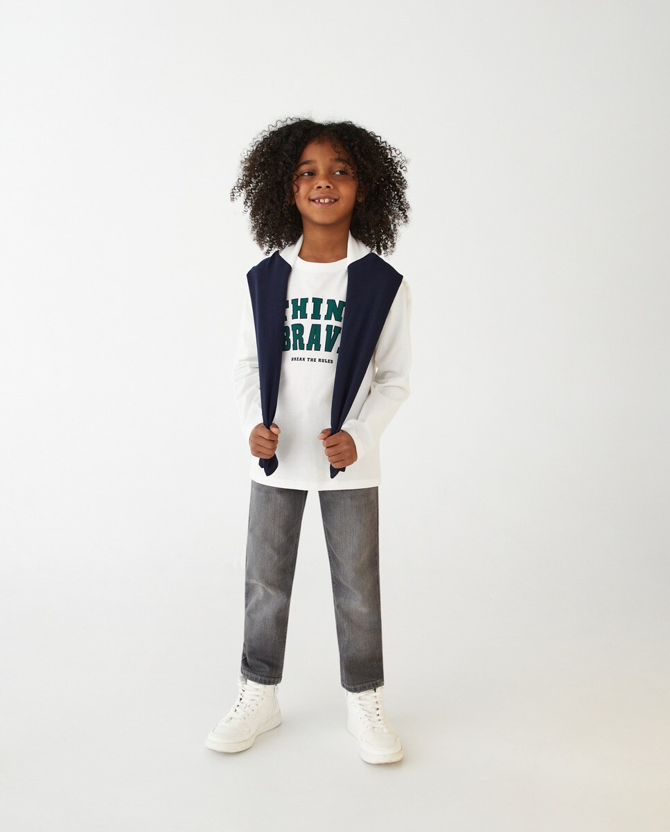 Tshirt à manches longues avec imprimé devant