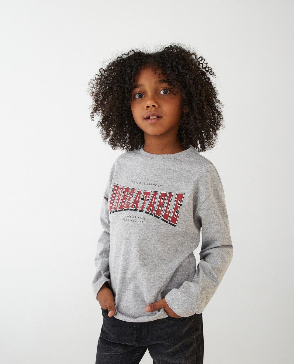 Tshirt à manches longues avec imprimé devant