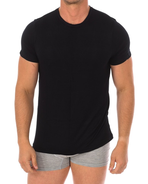 Imagen 0 de Camiseta interior bamboo manga corta y cuello redondo hombre
