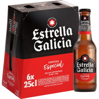 Cerveja de Espanha Especial Pack 6 unidades garrafa 25 cl - Estrella Galicia