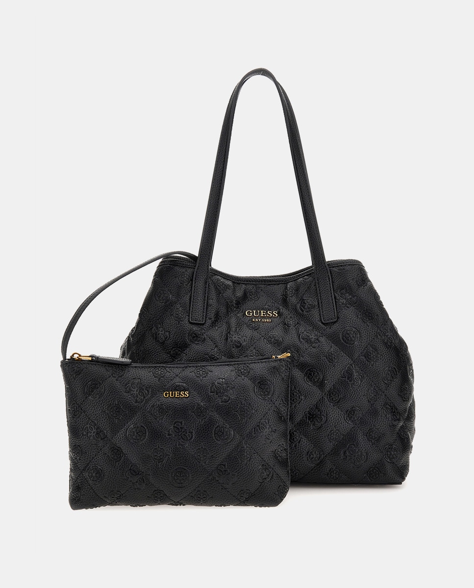 Sac tote Vikky matelassé à imprimé logos avec organiseur amovible