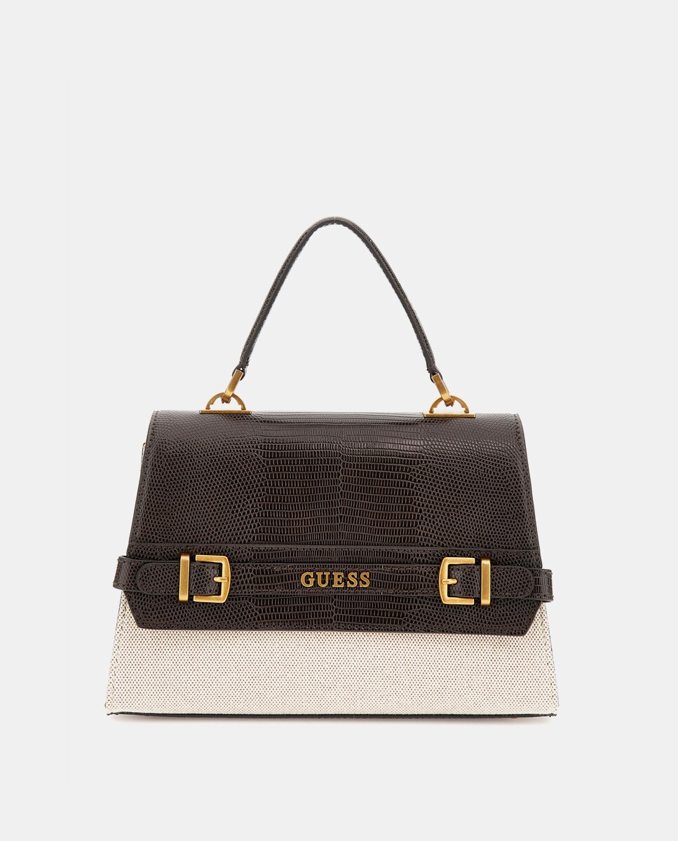 Sac à main moyen Sestri écru à rabat