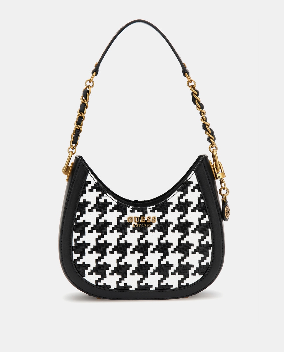 Sac hobo moyen Abey pieddepoule zippé