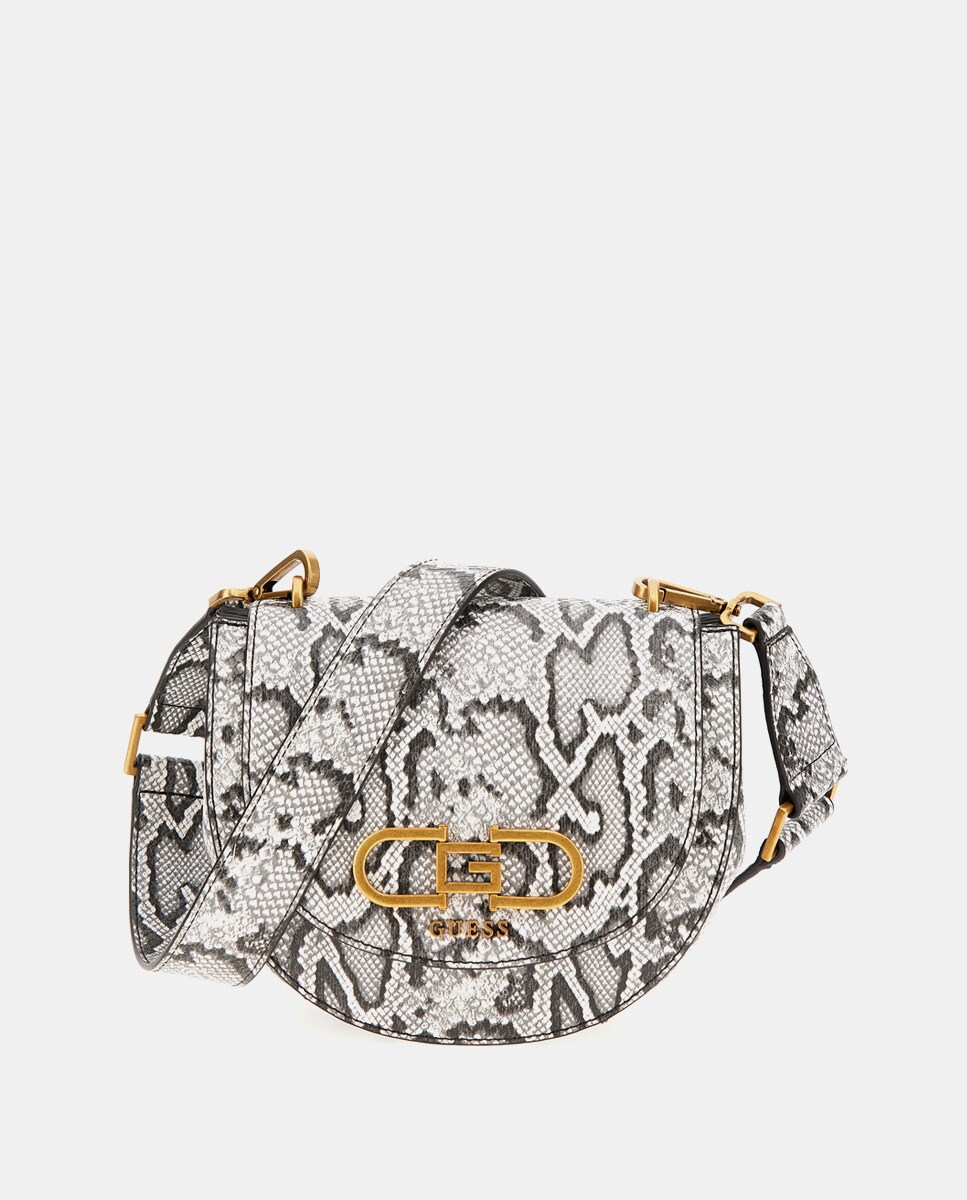 Petit sac à bandoulière demilune Fleet animal print