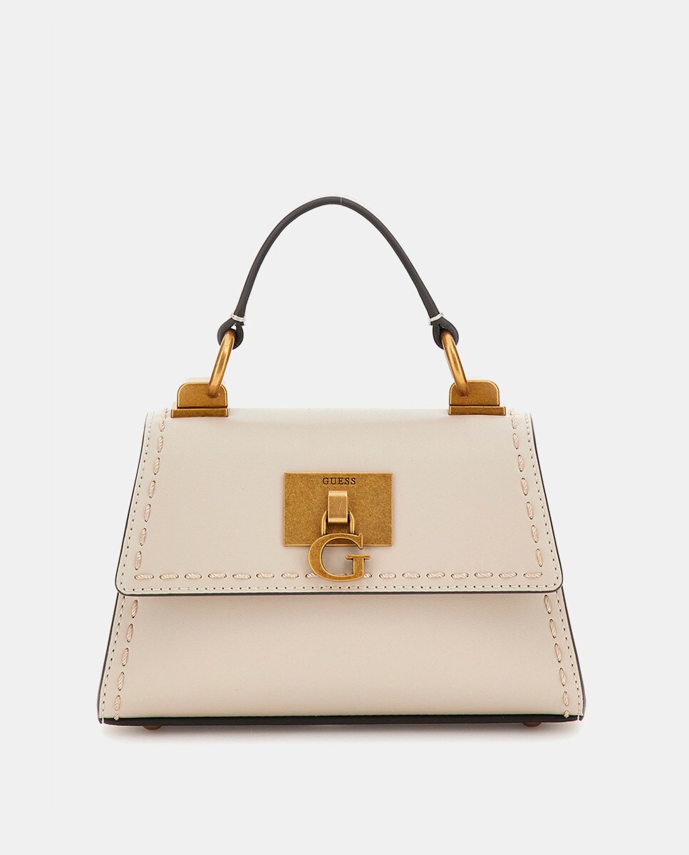 Minisac à main Stephi uni écru avec bandoulière