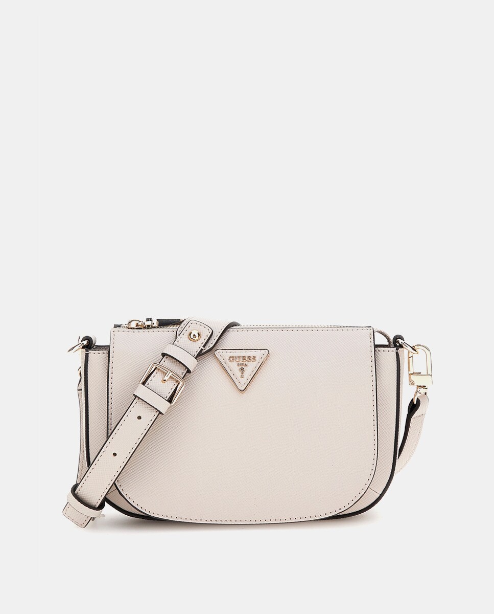 Petit sac à bandoulière Brynlee uni écru zippé