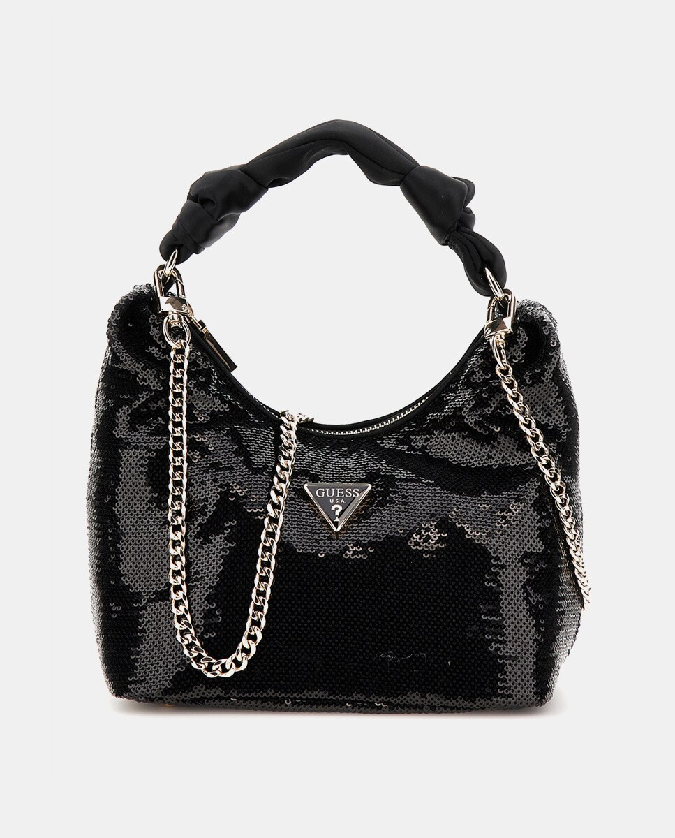 Petit sac hobo Velina satiné zippé