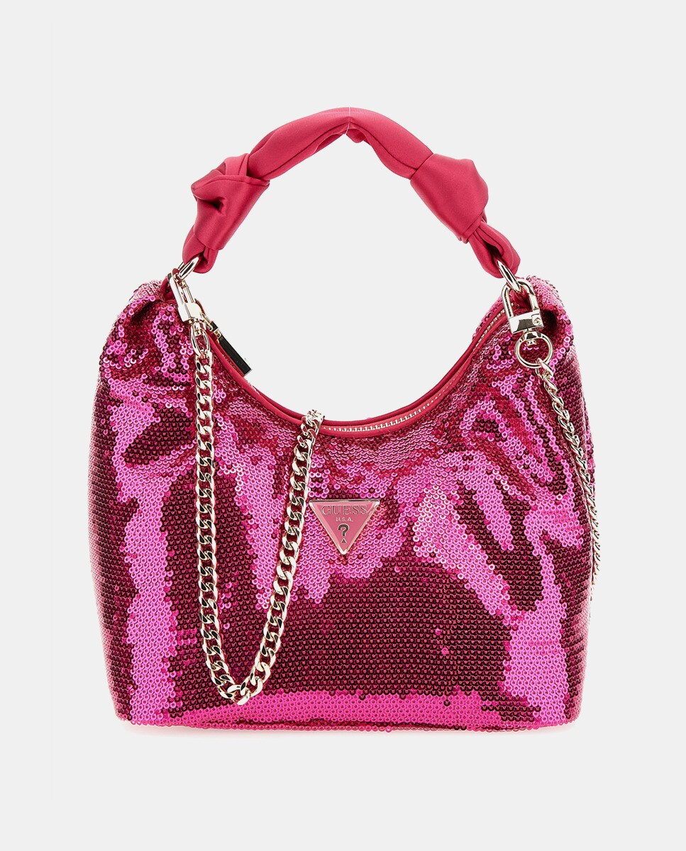 Petit sac hobo Velina satiné zippé