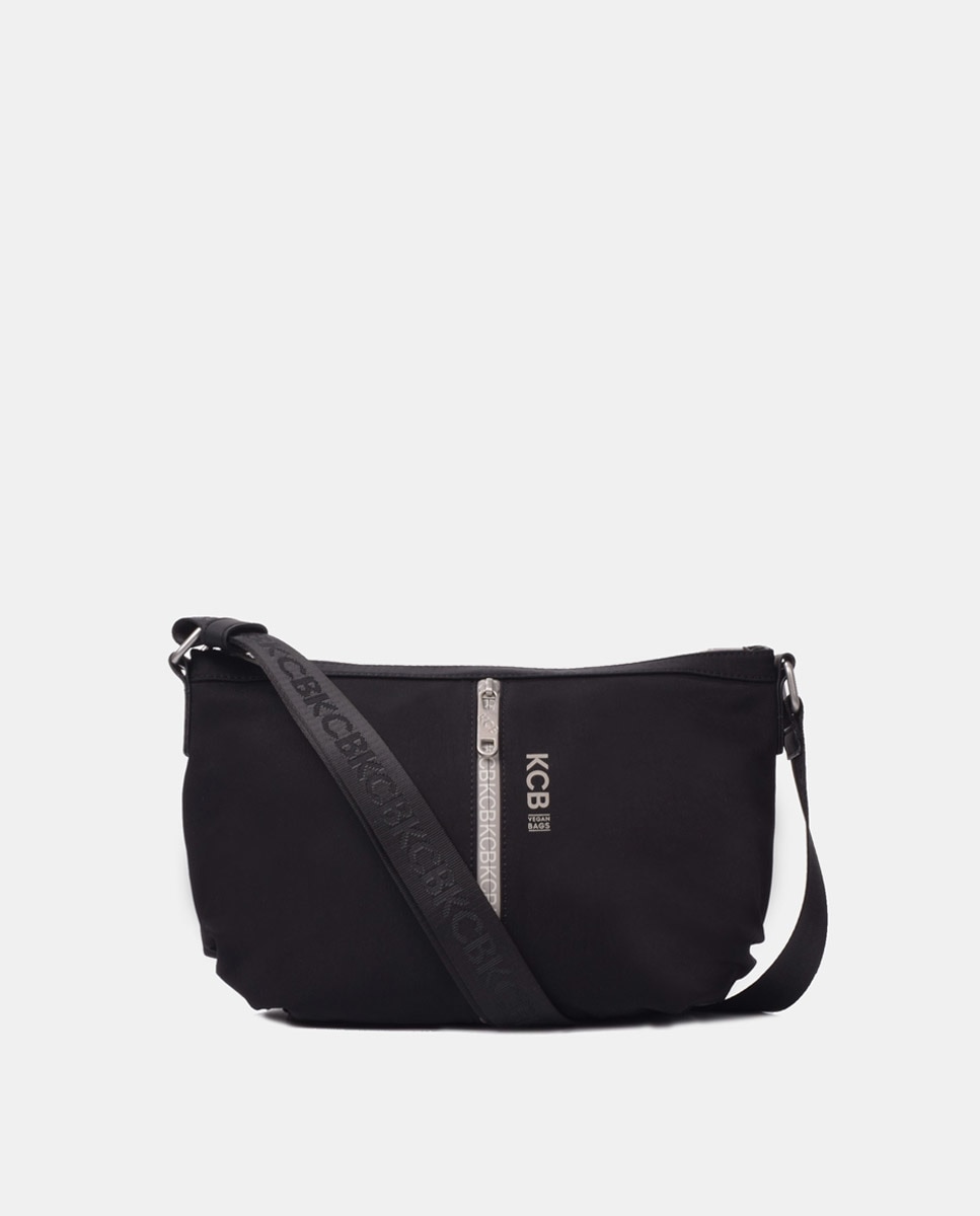 Sac à bandoulière moyen en nylon avec poche avant verticale