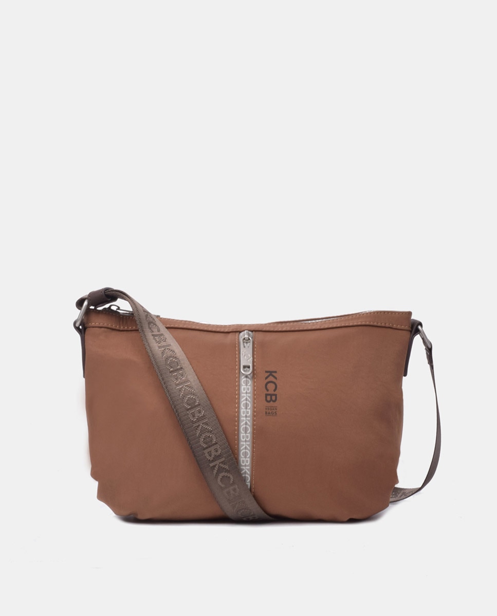 Sac à bandoulière moyen en nylon avec poche avant verticale