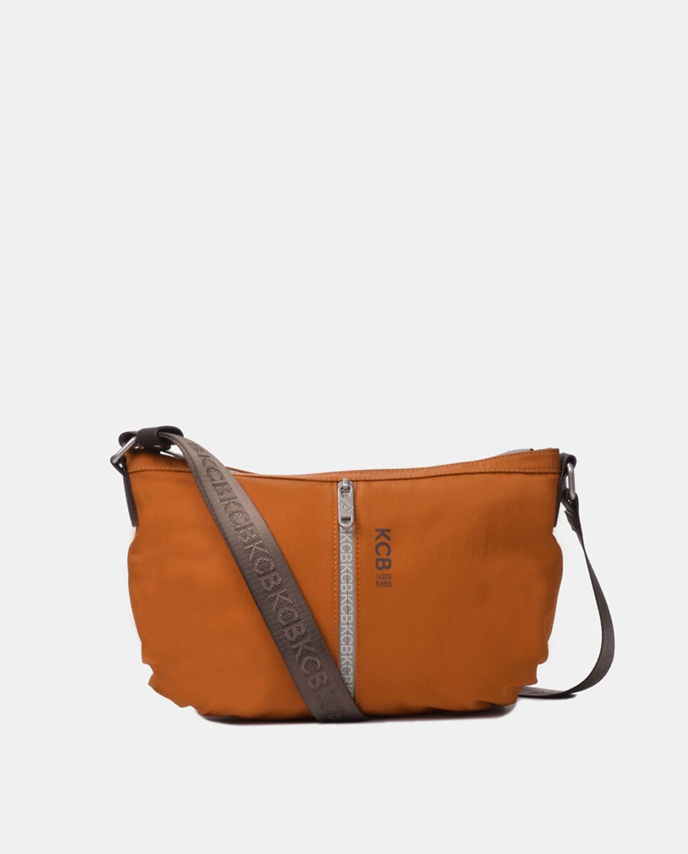 Sac à bandoulière moyen en nylon avec poche avant verticale