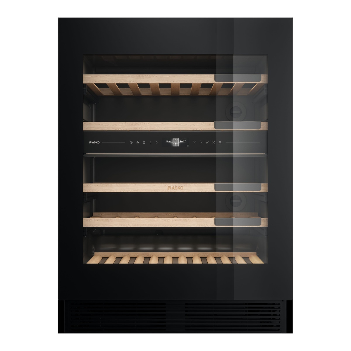 Vinoteca Asko para 38 botellas, 2 temperaturas - WCN25842G Negro-1