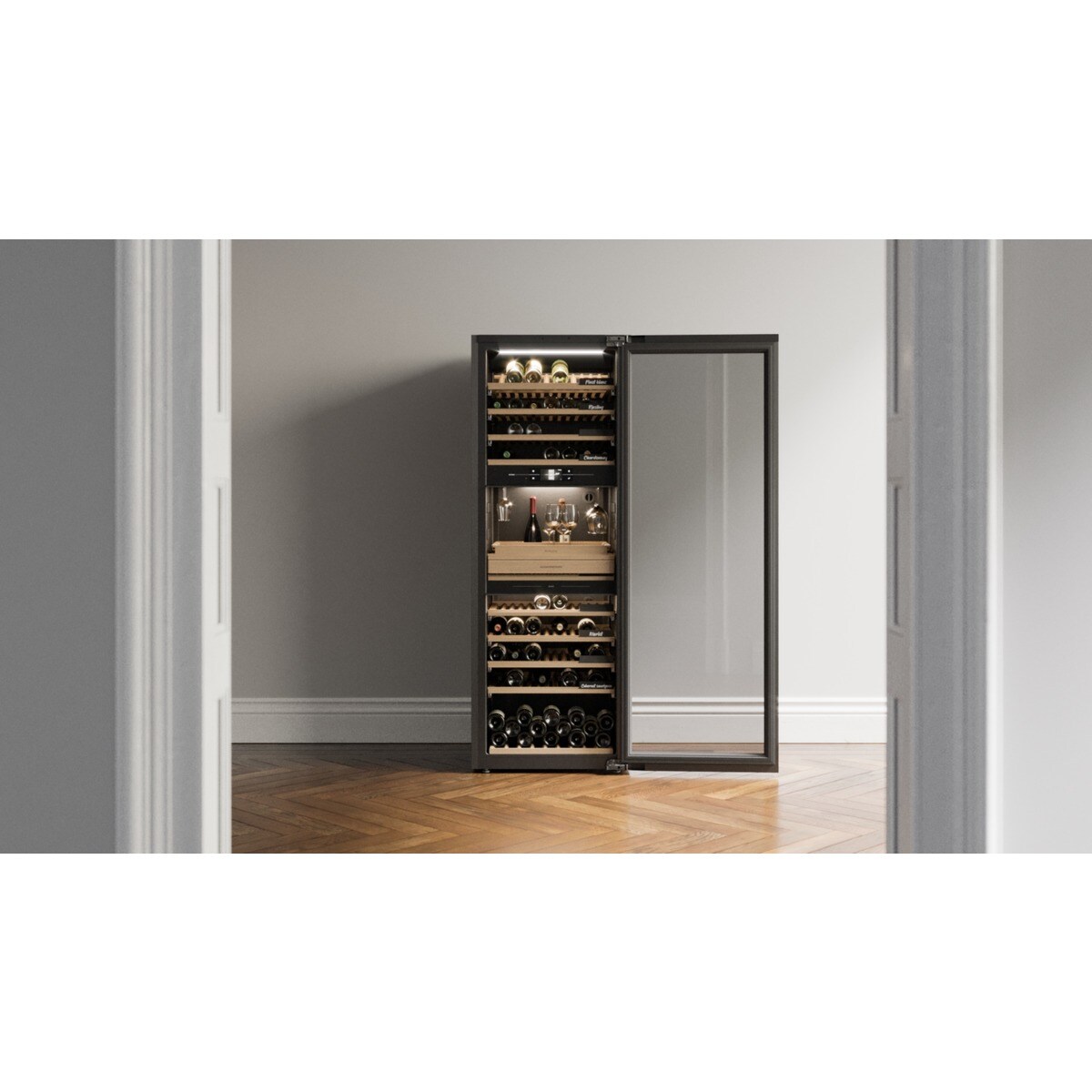 Vinoteca Asko para 190 botellas, 3 temperaturas - WCN311942G Negro-9