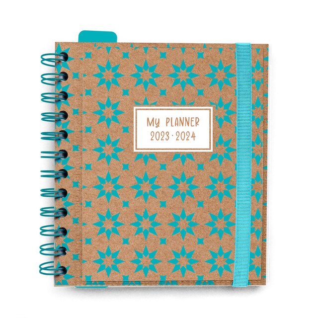 Imagen 0 de Agenda escolar 2023/2024 día página M 11 meses Kraft Erik azul multilingüe.