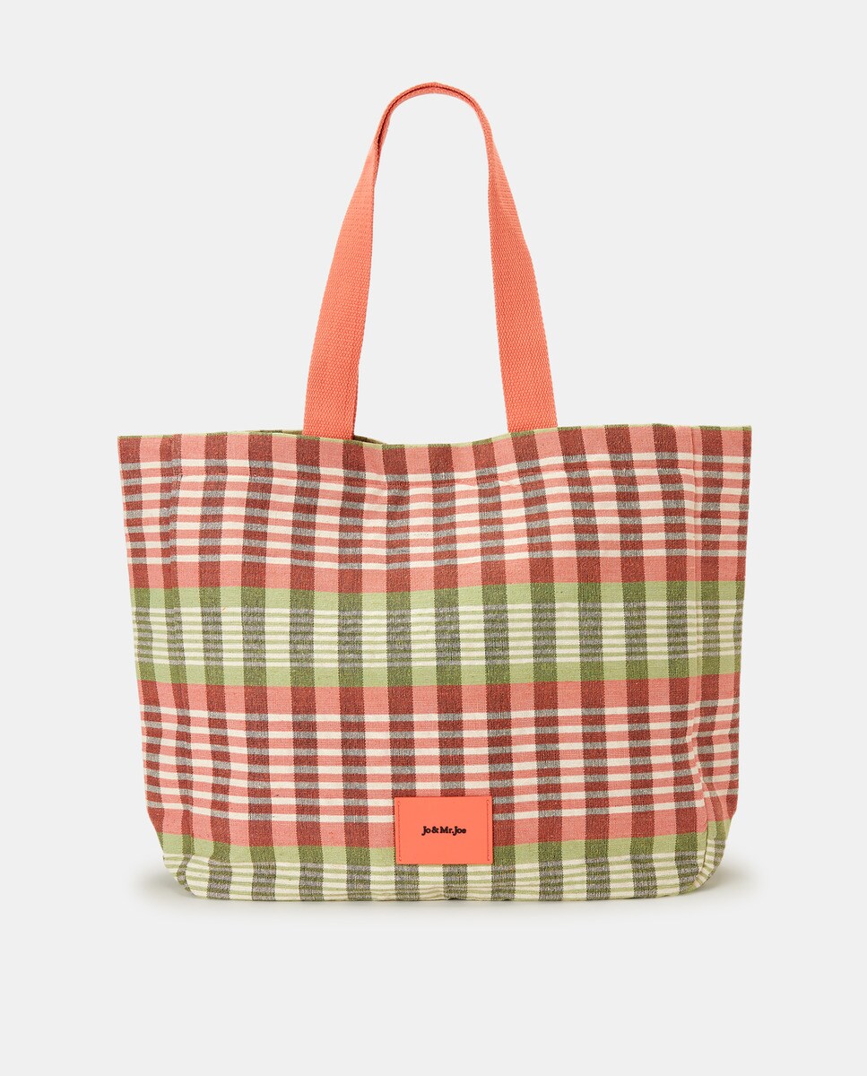 Sac de plage à carreaux