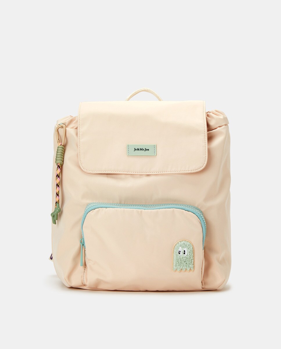 Sac à dos en nylon recyclé avec poche extérieure