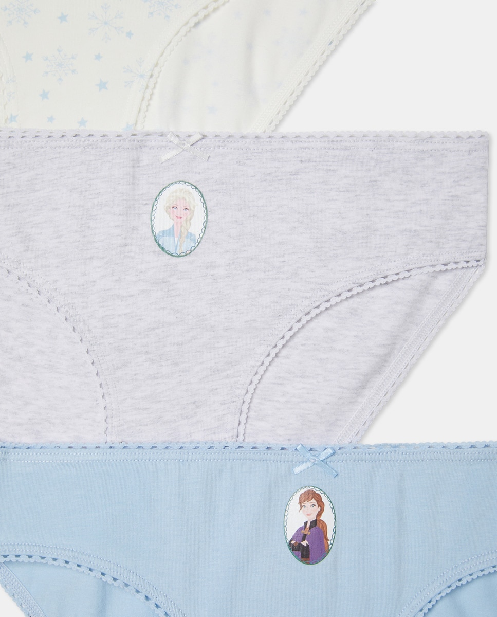 Pack de 3 Cuecas Frozen com Estrelas Multicolor-3