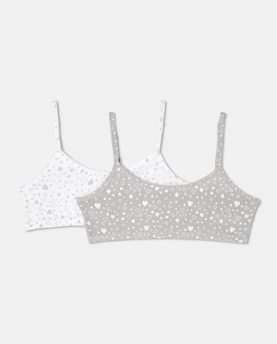 Lot de 2 brassières c?urs positif et négatif