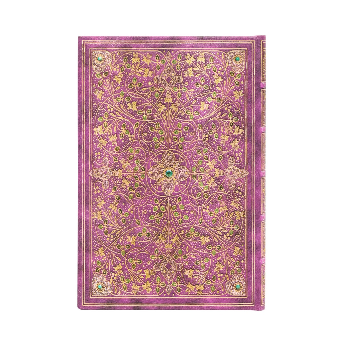 Libreta Jubileo de Diamante Mini (95x140x18mm) rayada de 176 páginas y cierre con banda elástica cortes del libro impresos Paperblanks multicolor Multicolor-3