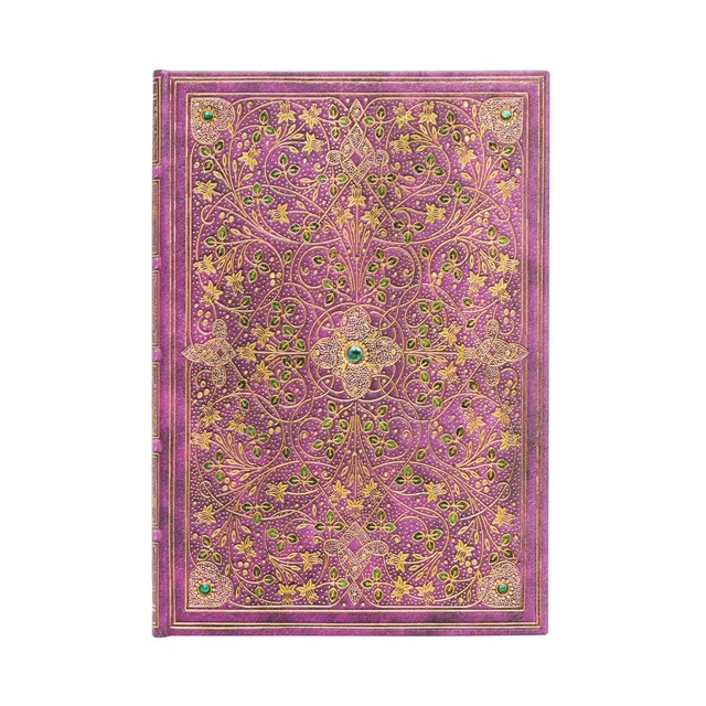 Imagen 0 de Libreta Jubileo de Diamante Midi (130x180x20mm) lisa de 144 páginas y cierre con banda elástica cortes del libro impresos Paperblanks multicolor