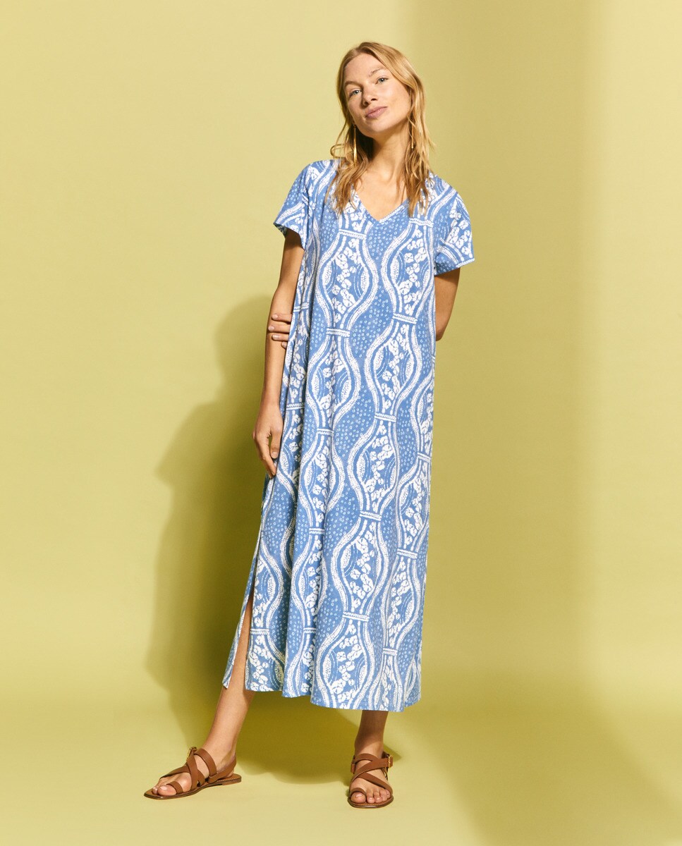 Robe en maille imprimé bandana