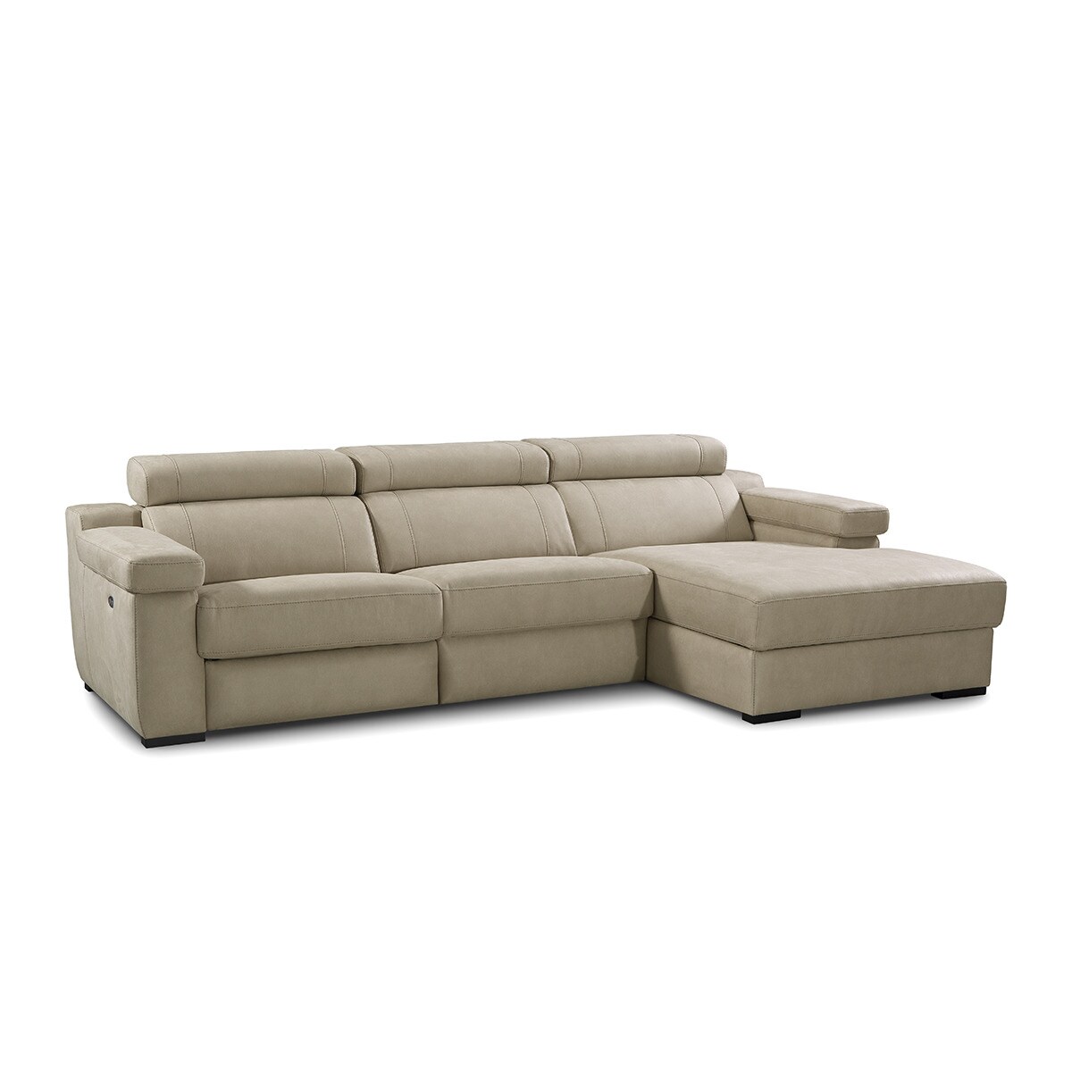 Chaise longue derecho tapizado reclinable y con arcón City El Corte