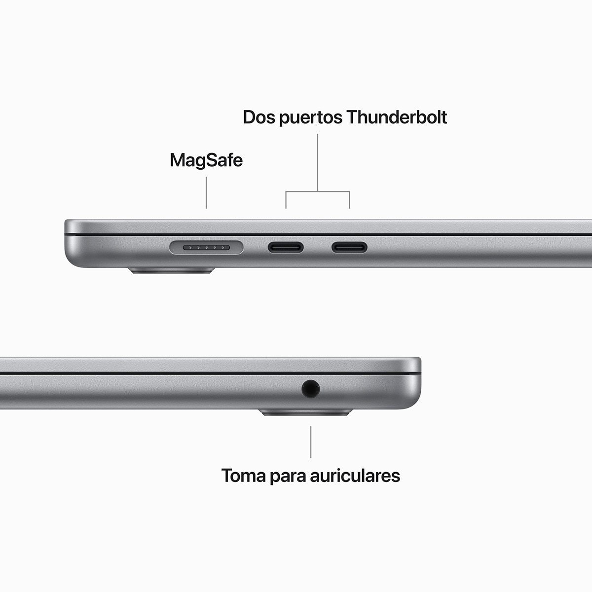 Apple MacBook Air 15 (2023), M2, 8GB, 256GB SSD, 15,3", MacOS Gris espacial-9