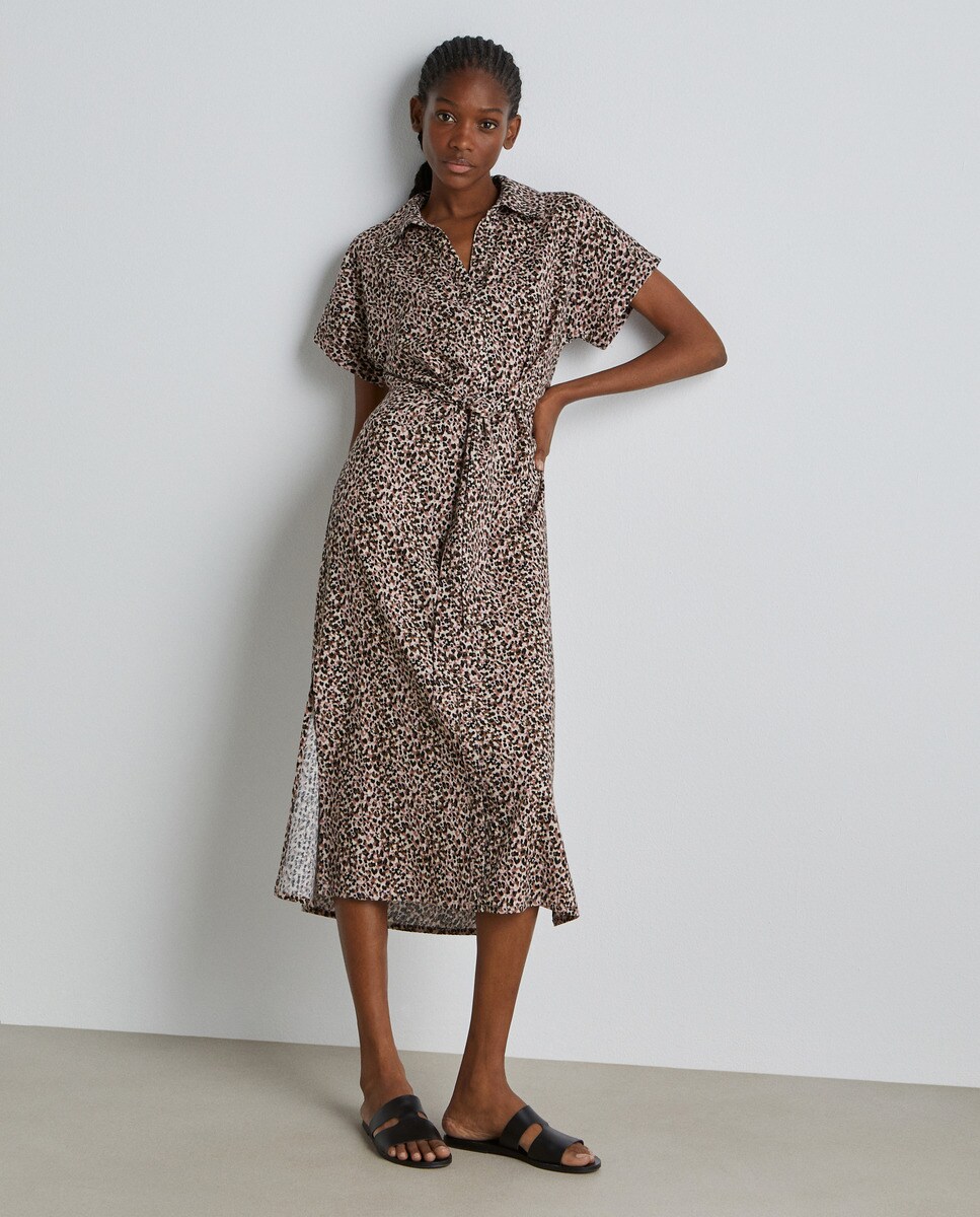 Robe midi seersucker