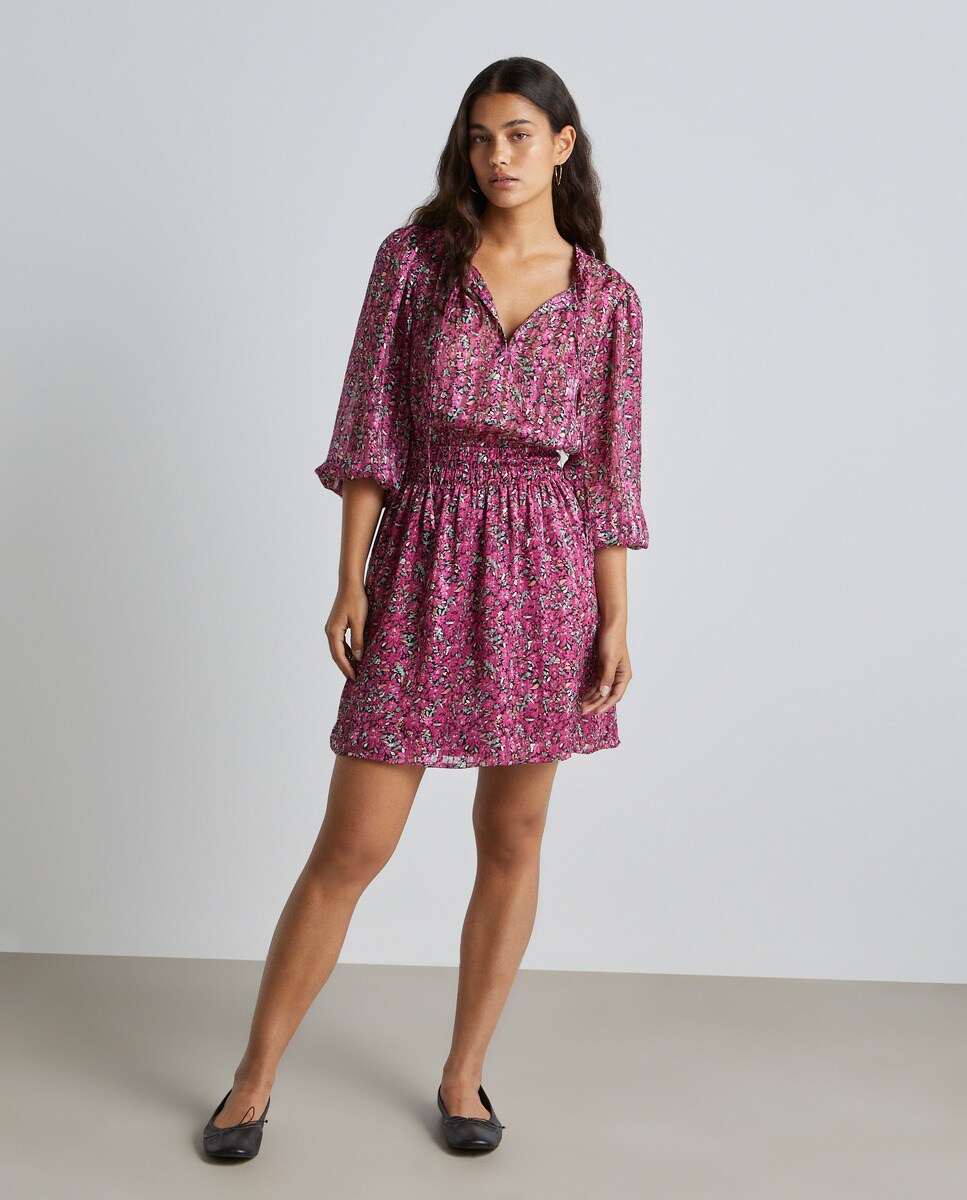 Robe courte manches longues