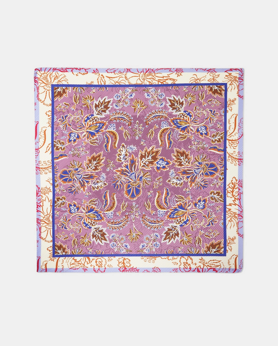 Foulard à motif lilas