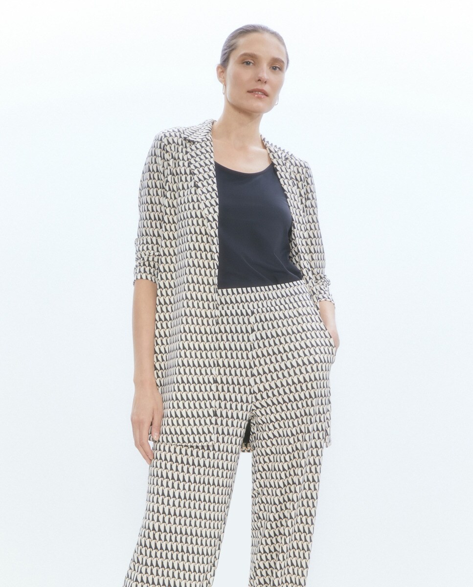 Blazer imprimé fantaisie