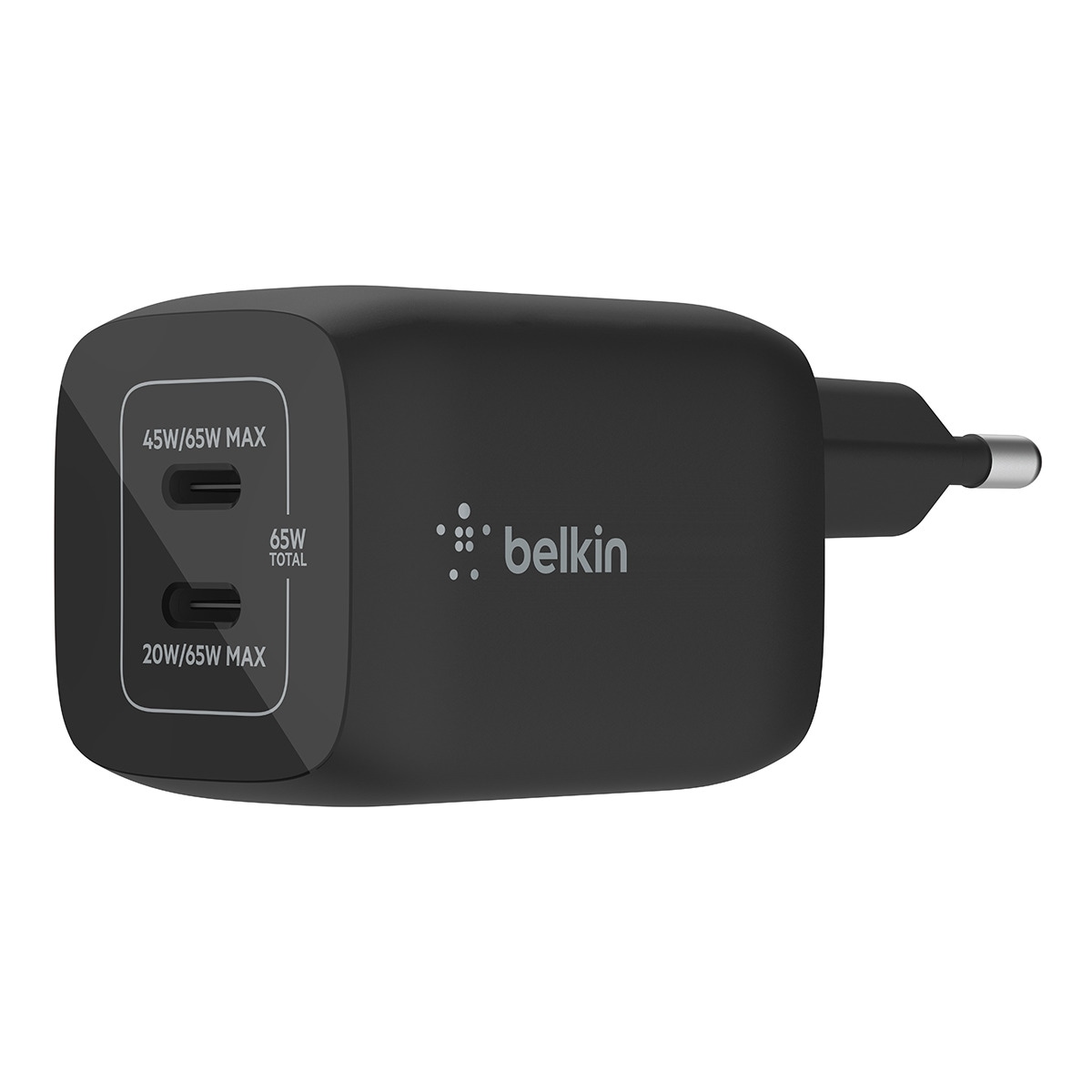 Carregador de Parede Duplo Belkin USB-C GaN com 65W PPS Preto-1
