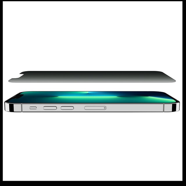 Imagen 0 de Protector de pantalla de cristal templado Belkin Privacy con revestimiento antimicrobiano para iPhone 14 / 13 / 13 Pro