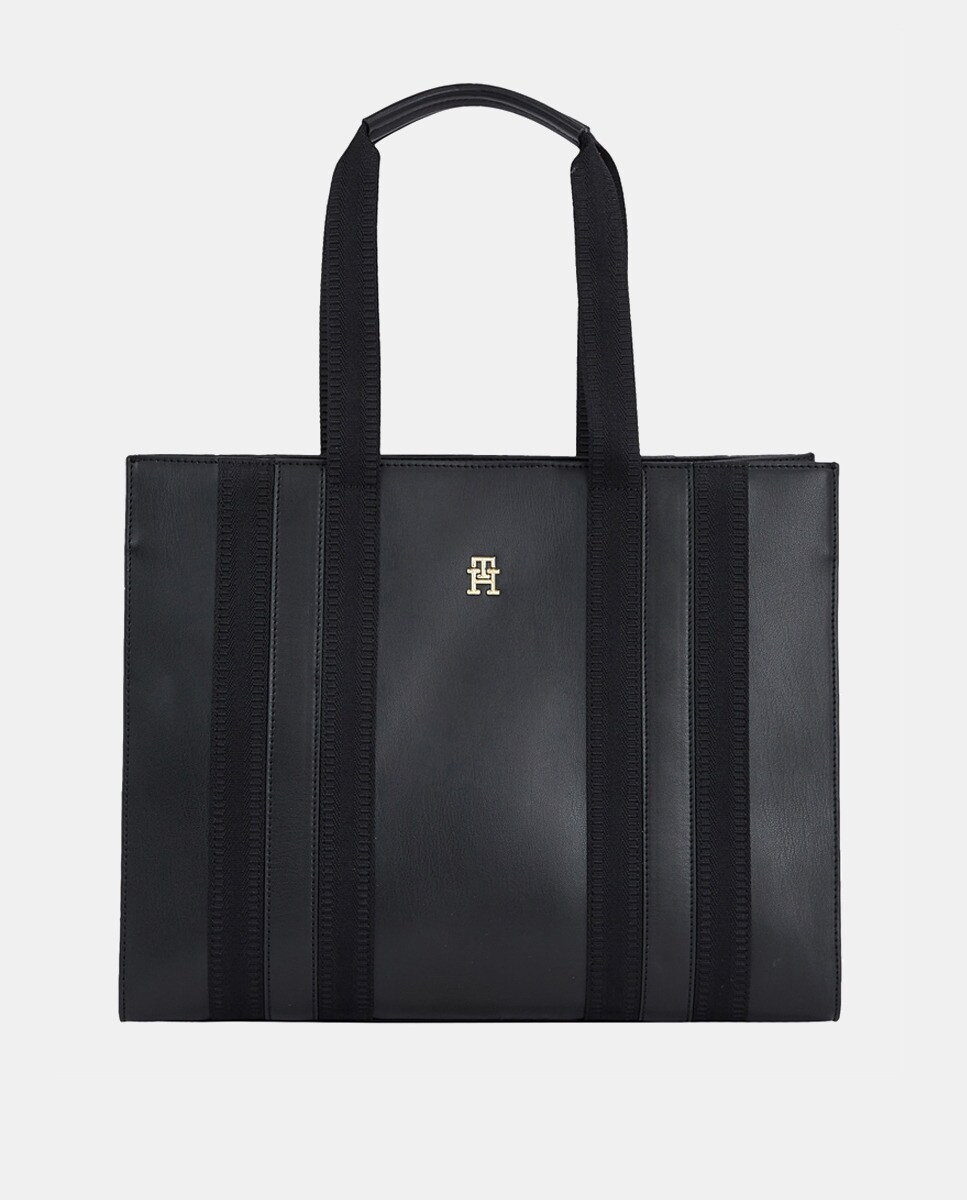 Sac porté épaule style tote avec logo en métal