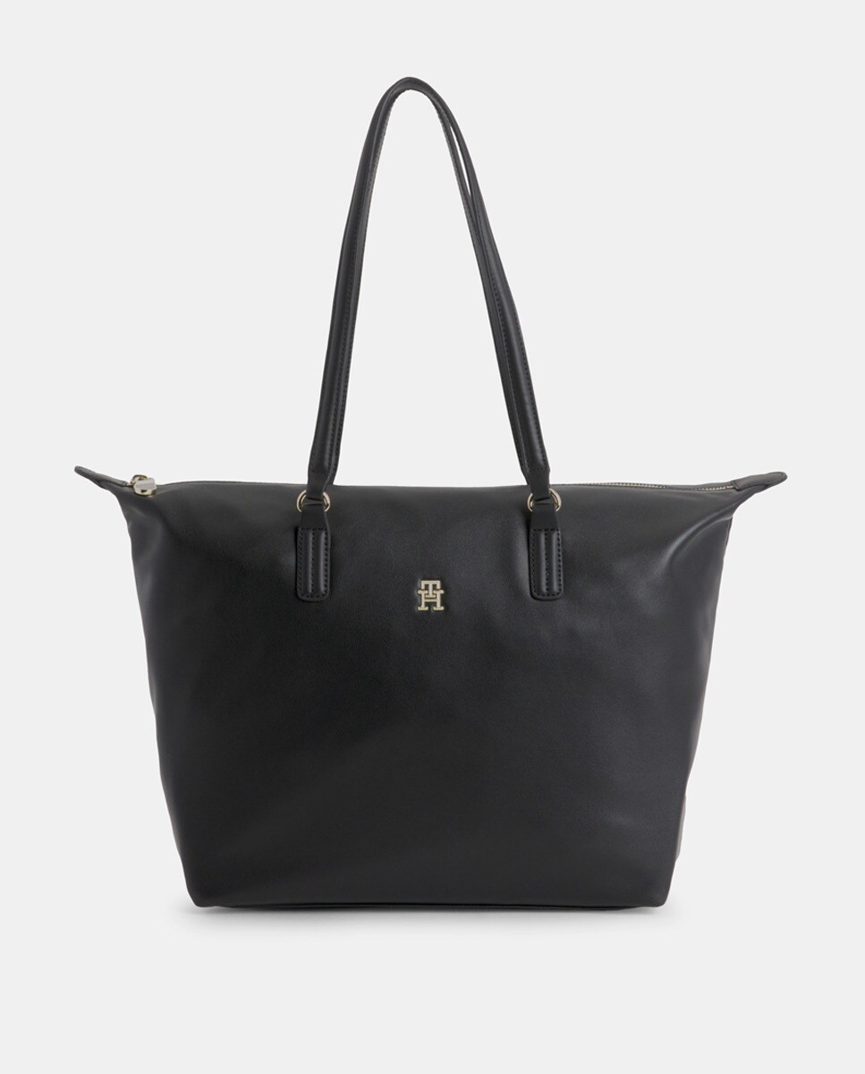 Sac porté épaule style tote avec logo TH en métal