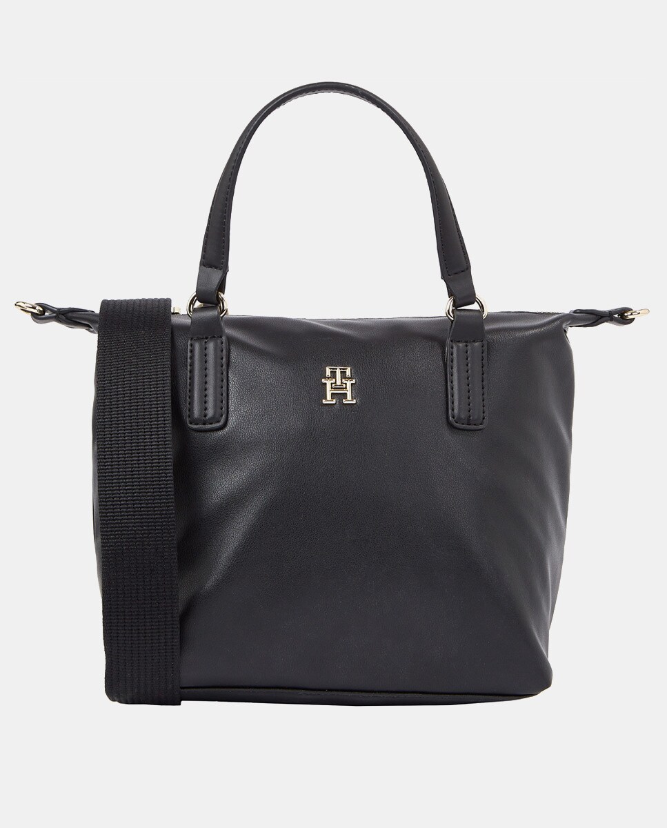Sac porté épaule style tote avec logo TH en métal