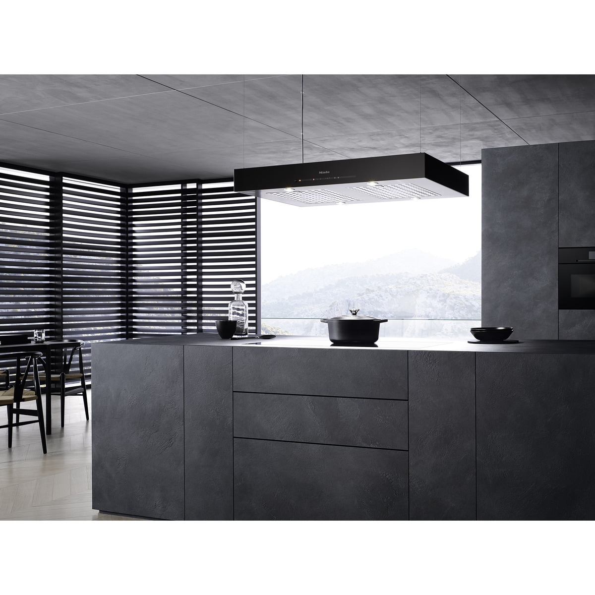 Exaustor de Ilha Miele DA 6708 D Aura Ed. 6000 com Iluminação LED - Preto Obsidiano Preto-4