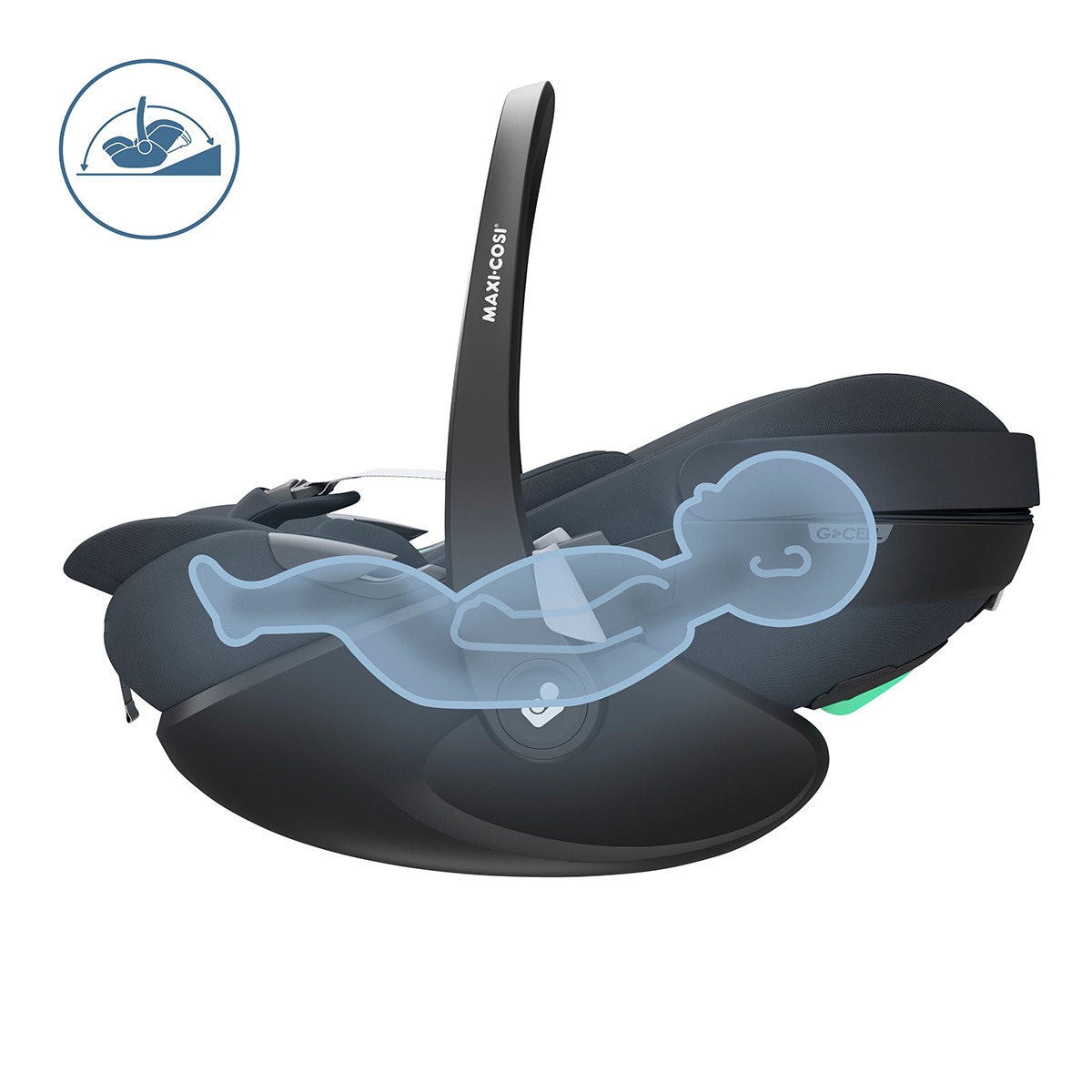 Cadeira Auto GR. 0+ Pebble 360 Pro SlideTech Essential Black Cinzento-5