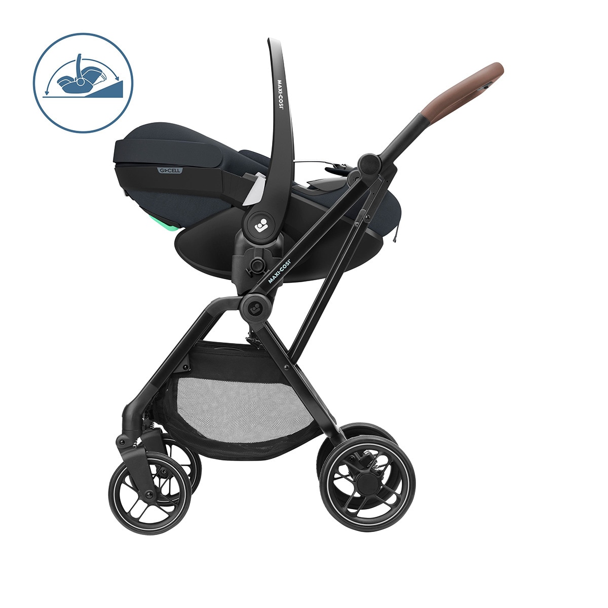 Cadeira Auto GR. 0+ Pebble 360 Pro SlideTech Essential Black Cinzento-15