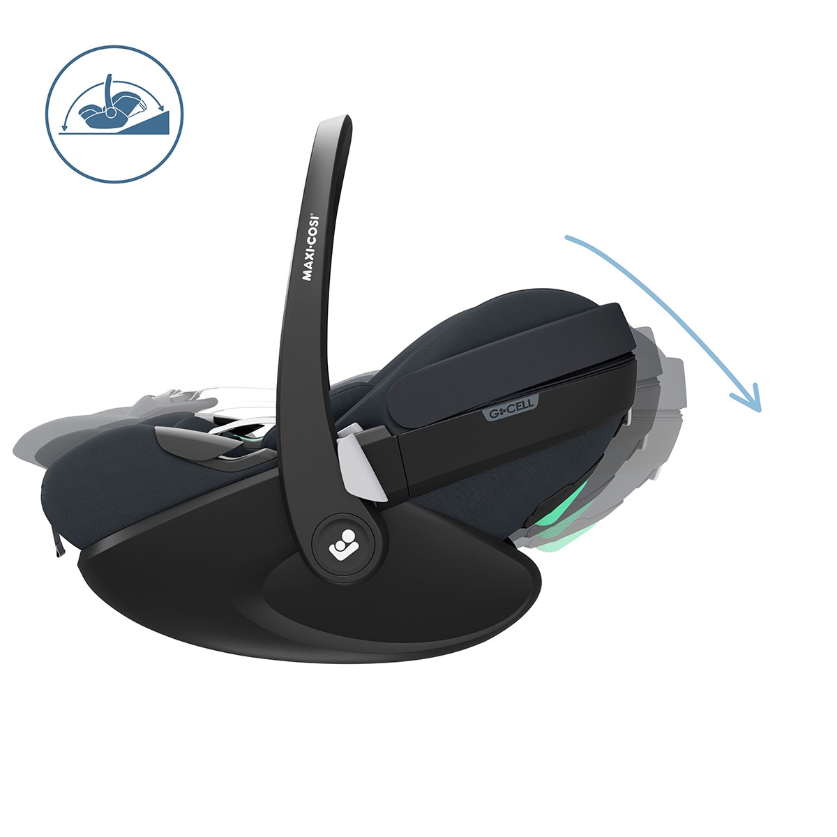 Cadeira Auto GR. 0+ Pebble 360 Pro SlideTech Essential Black Cinzento-13