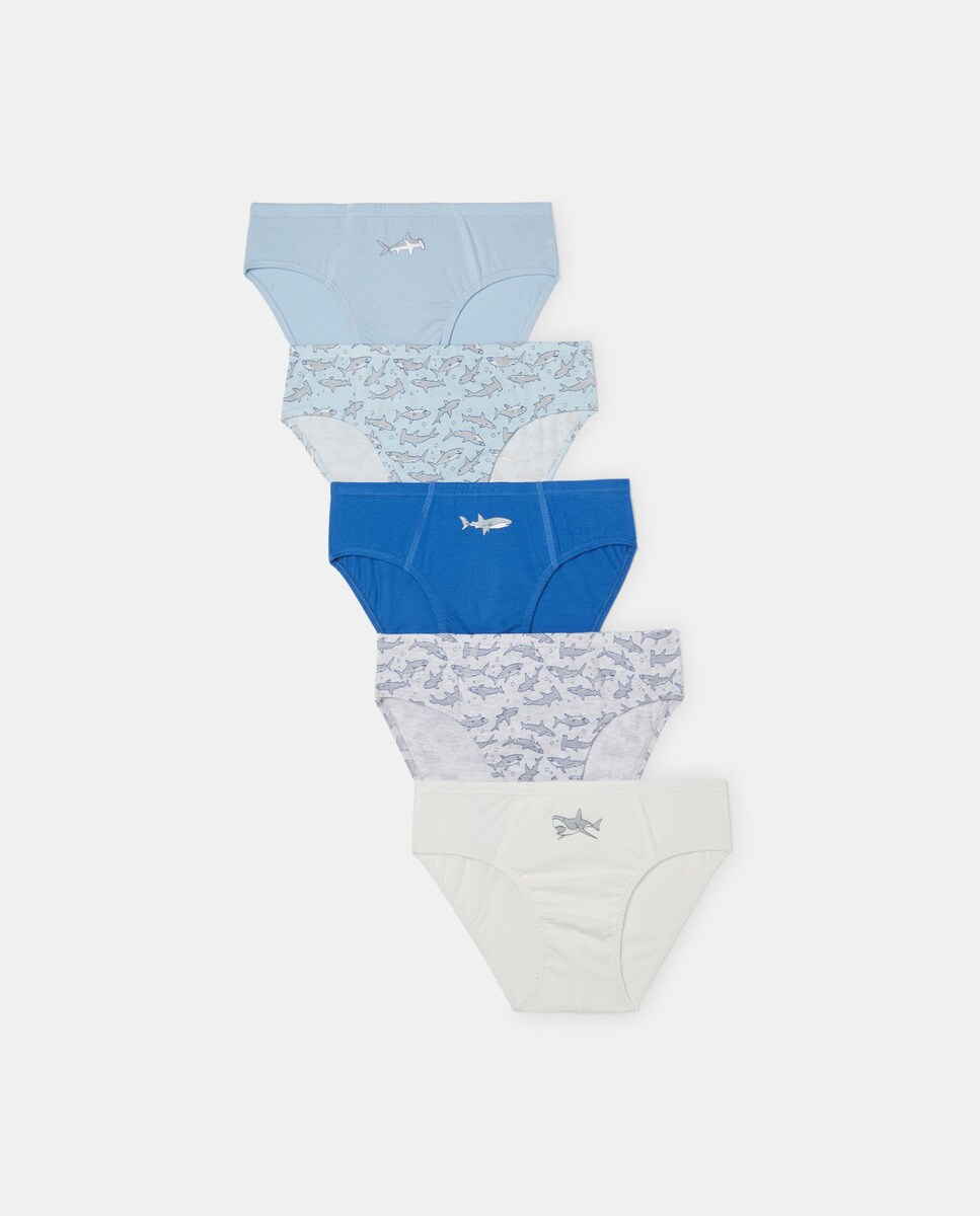 Lot de 5 slips requins