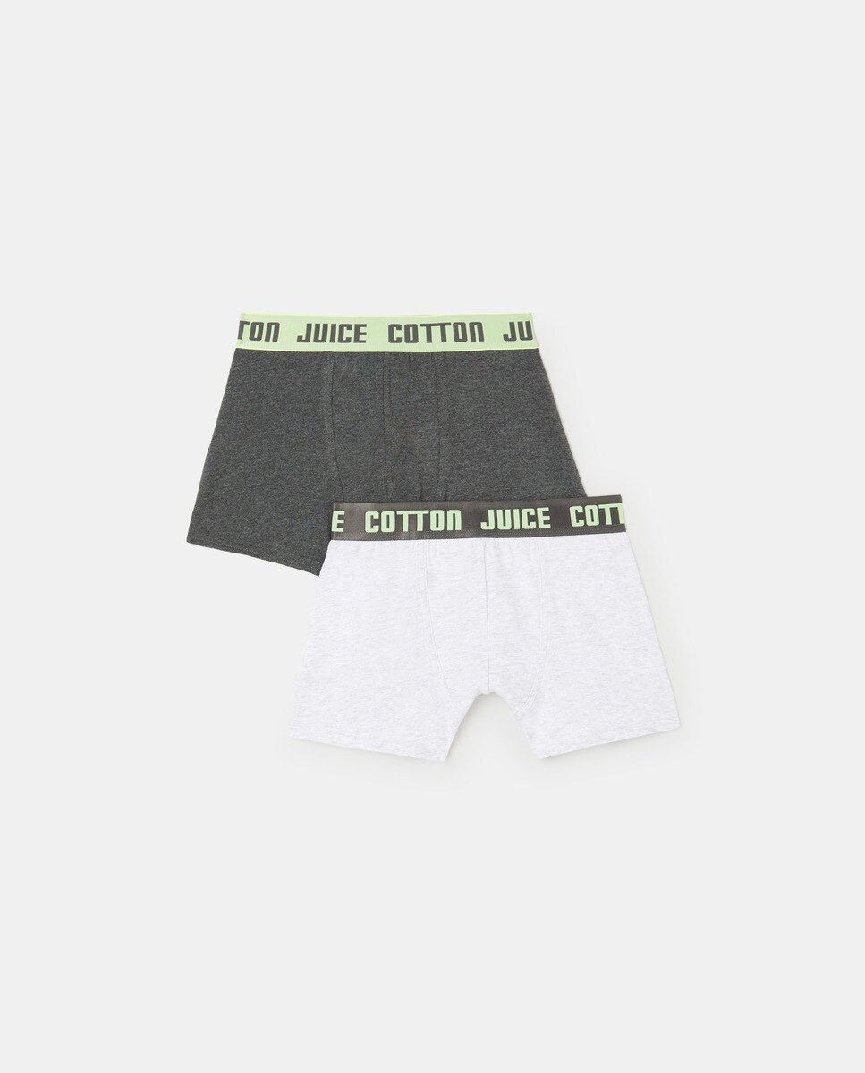 Lot de 2 boxers unis surpiqûres
